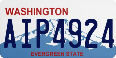 WA license plate AIP4924