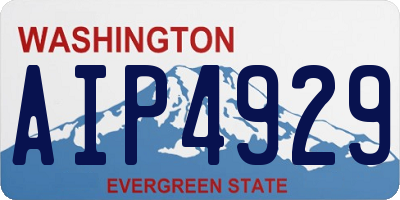 WA license plate AIP4929