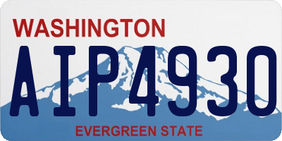 WA license plate AIP4930
