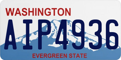 WA license plate AIP4936