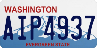 WA license plate AIP4937