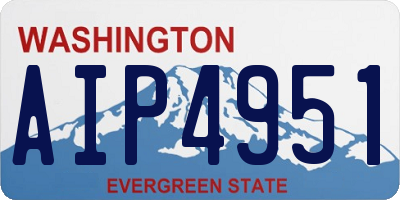 WA license plate AIP4951