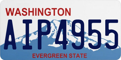 WA license plate AIP4955