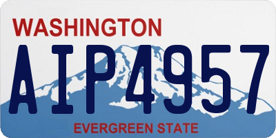 WA license plate AIP4957