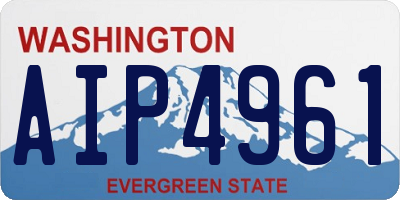 WA license plate AIP4961