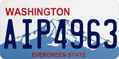 WA license plate AIP4963