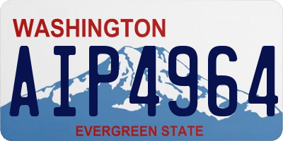 WA license plate AIP4964