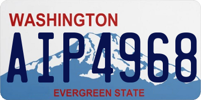 WA license plate AIP4968