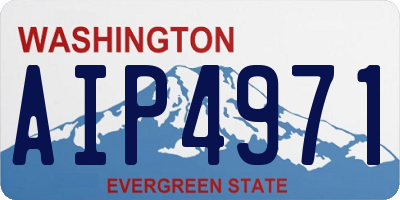 WA license plate AIP4971