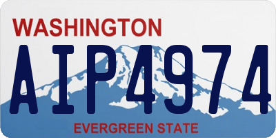 WA license plate AIP4974