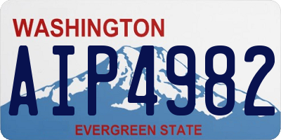 WA license plate AIP4982