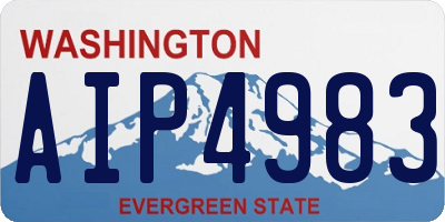WA license plate AIP4983