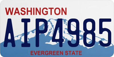 WA license plate AIP4985