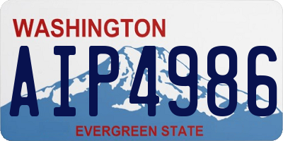 WA license plate AIP4986