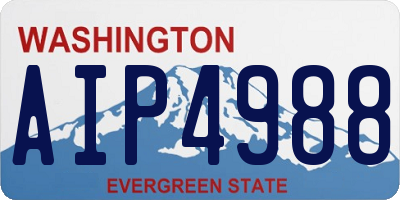 WA license plate AIP4988