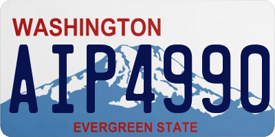 WA license plate AIP4990