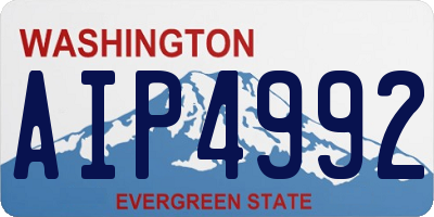 WA license plate AIP4992