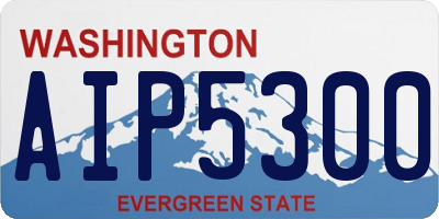 WA license plate AIP5300