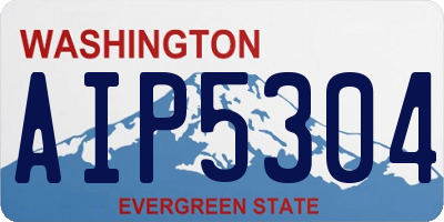 WA license plate AIP5304