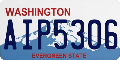 WA license plate AIP5306