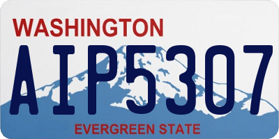 WA license plate AIP5307