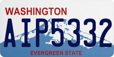 WA license plate AIP5332