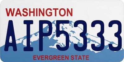 WA license plate AIP5333