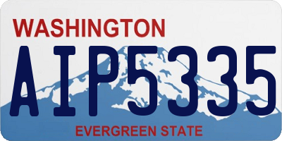 WA license plate AIP5335