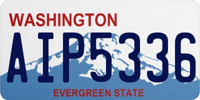 WA license plate AIP5336