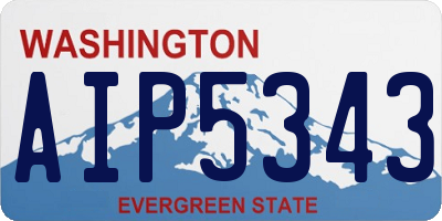 WA license plate AIP5343