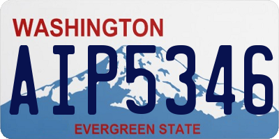 WA license plate AIP5346
