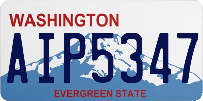 WA license plate AIP5347