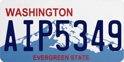 WA license plate AIP5349