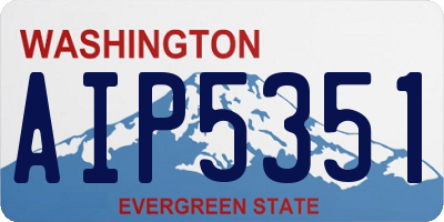 WA license plate AIP5351
