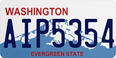 WA license plate AIP5354