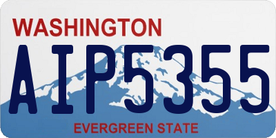 WA license plate AIP5355