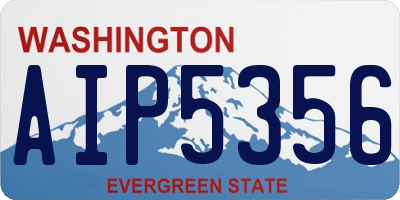 WA license plate AIP5356