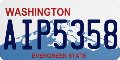 WA license plate AIP5358
