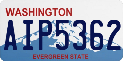 WA license plate AIP5362