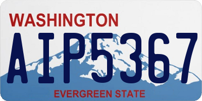 WA license plate AIP5367