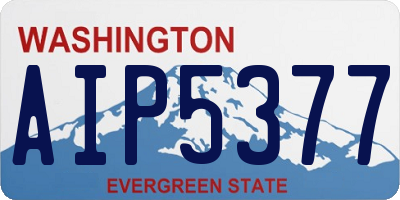 WA license plate AIP5377