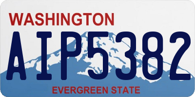 WA license plate AIP5382