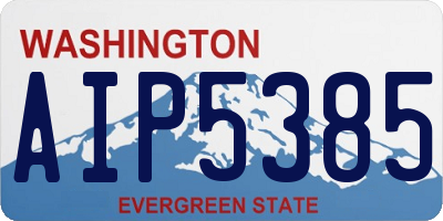 WA license plate AIP5385