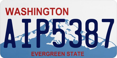 WA license plate AIP5387