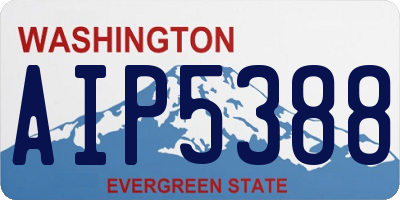WA license plate AIP5388