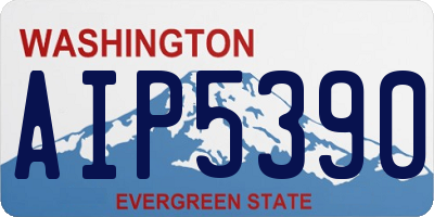 WA license plate AIP5390