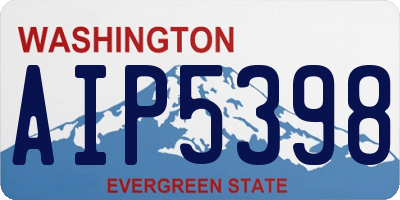 WA license plate AIP5398