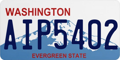 WA license plate AIP5402