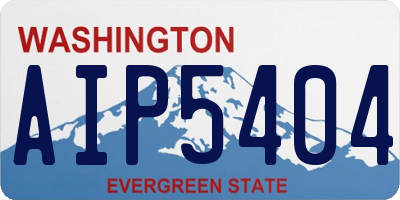 WA license plate AIP5404