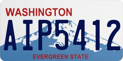WA license plate AIP5412